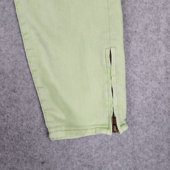 Free People Jeans Womens Size 25 Mint Green Zippered Ankle - Picture 8 of 16